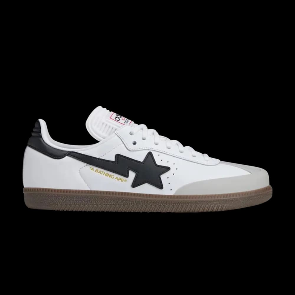 BAPE x adidas Samba 'White Black Gum' by Adidas