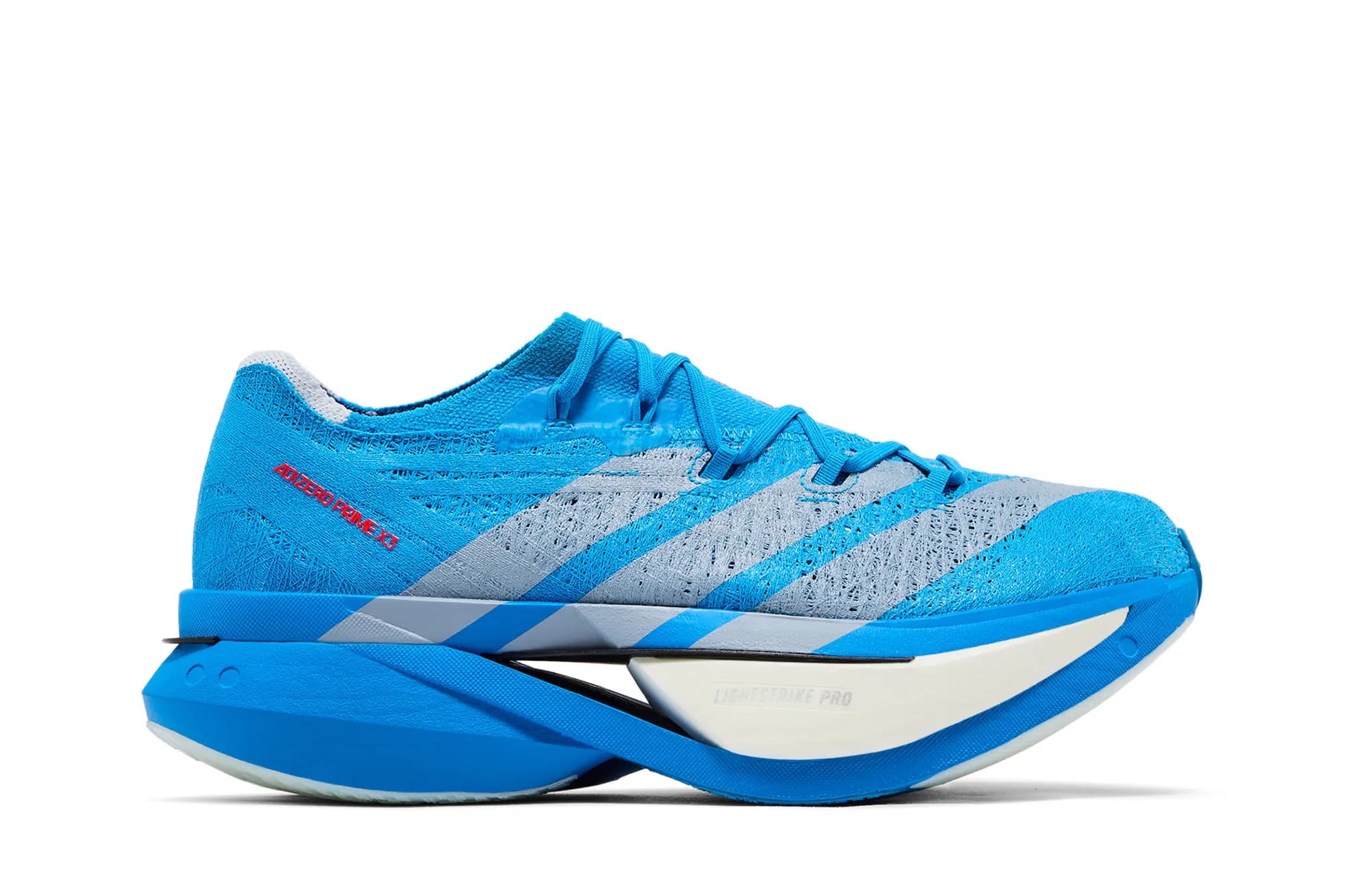 adidas Adizero Prime X3 Strung 'Solar Blue Silver Metallic Lucid Red' by Adidas