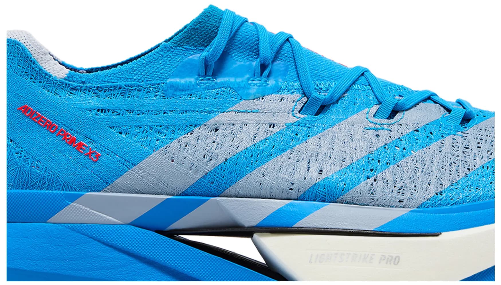 adidas Adizero Prime X3 Strung 'Solar Blue Silver Metallic Lucid Red' 2