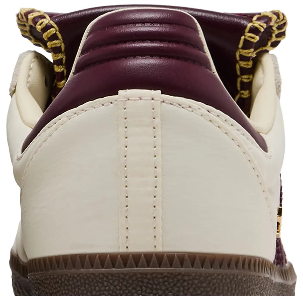 adidas Wmns Samba Long Tongue 'Cream White Maroon Gold Metallic' 7