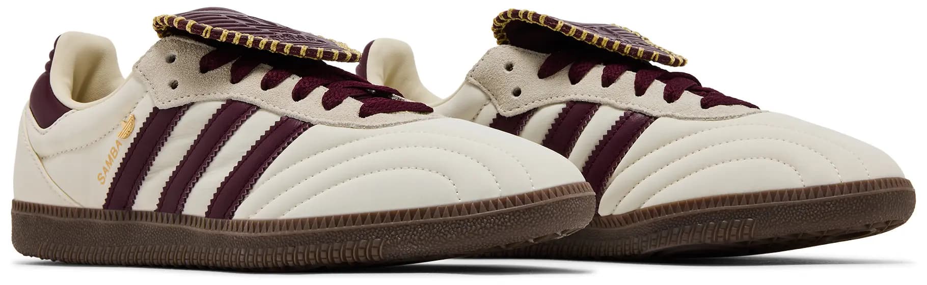 adidas Wmns Samba Long Tongue 'Cream White Maroon Gold Metallic' 8