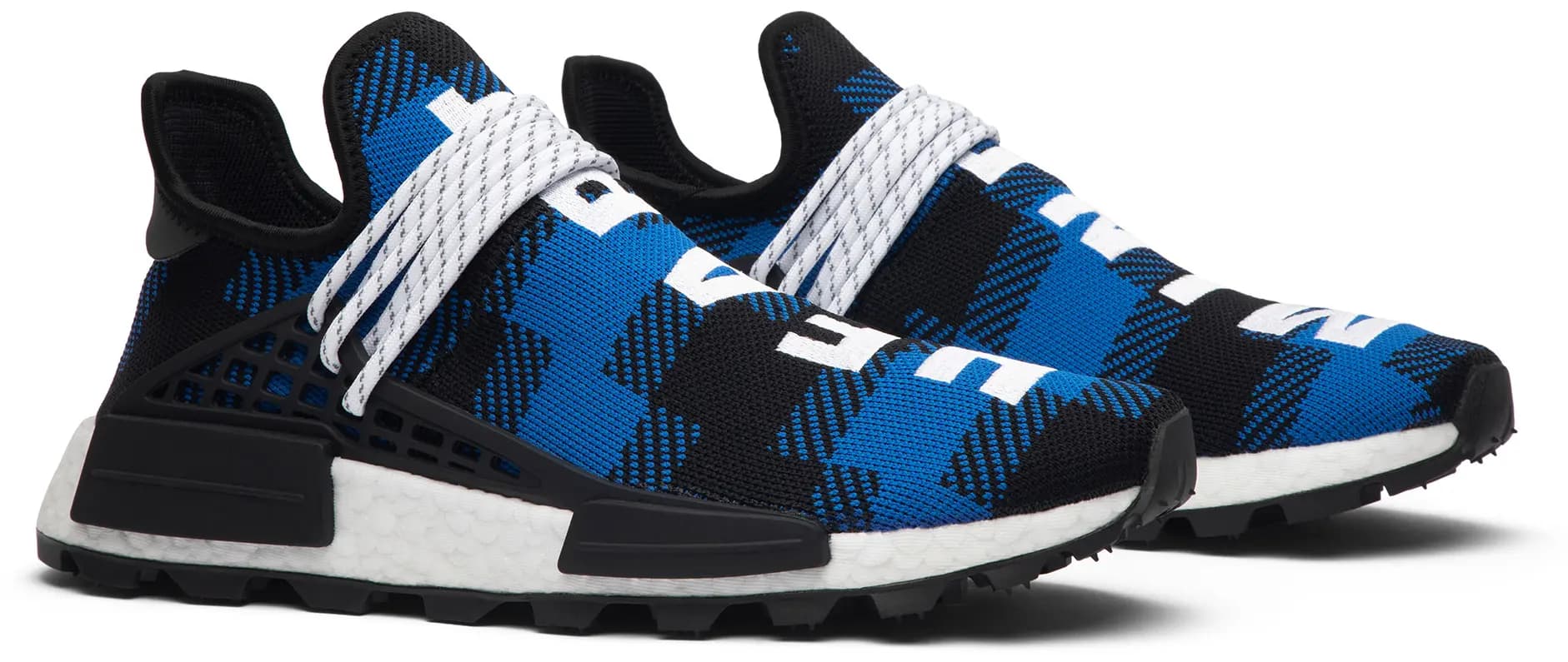 Pharrell x Billionaire Boys Club x adidas NMD Human Race Trail 'Blue Plaid' 8