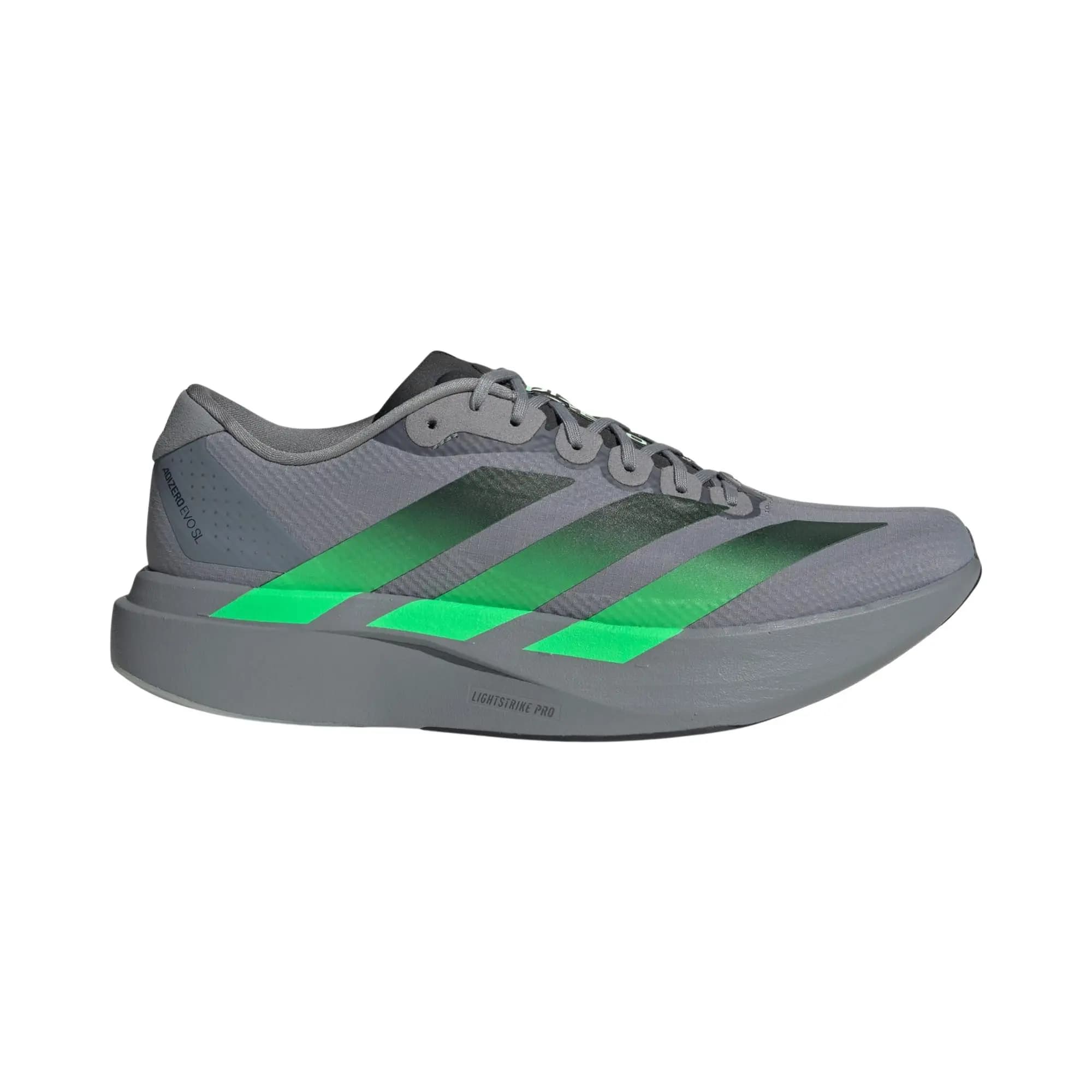 adidas Adizero Evo SL Woven 'Grey Screaming Green' by Adidas