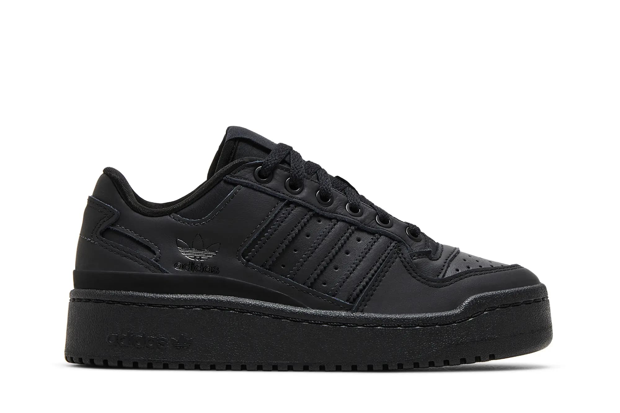 adidas Wmns Forum Bold Stripes 'Triple Black' by Adidas