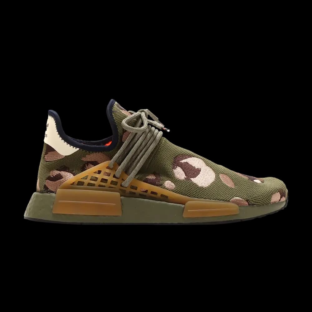 Pharrell x adidas NMD Human Race 'Animal Print - Olive' by Adidas
