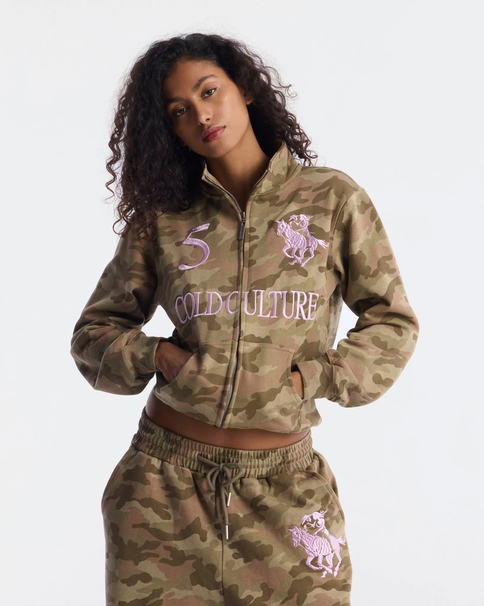 CAMO CLUB ZIP HOODIE CAMO by COLD CULTURE