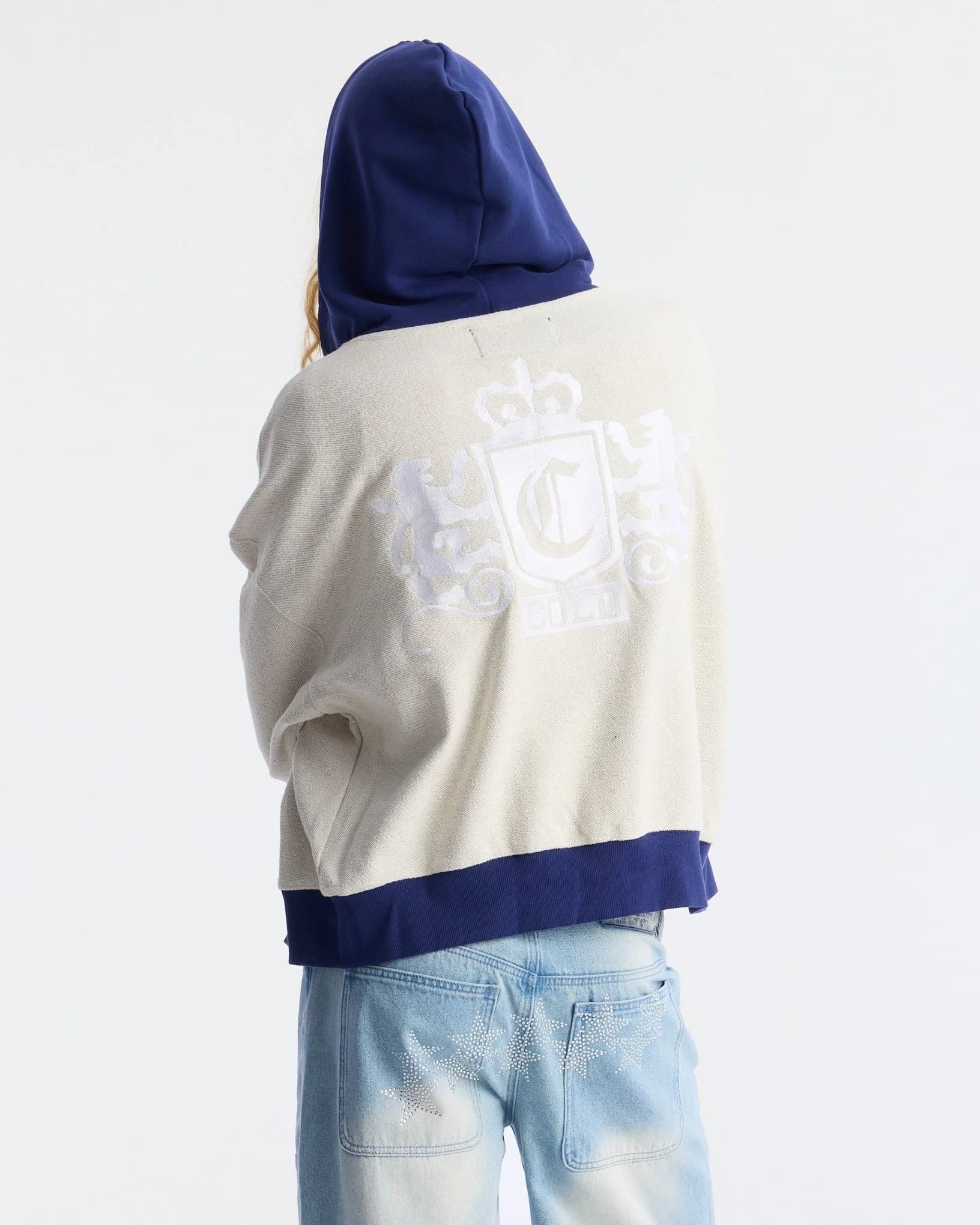 REVERSE FLEECE ZIP HOODIE HEATHER GREY 2