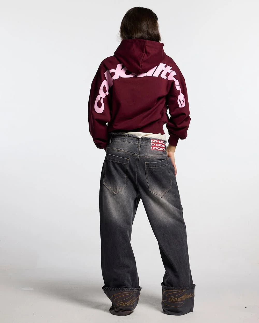 CURVED HOODIE WINE RED 6