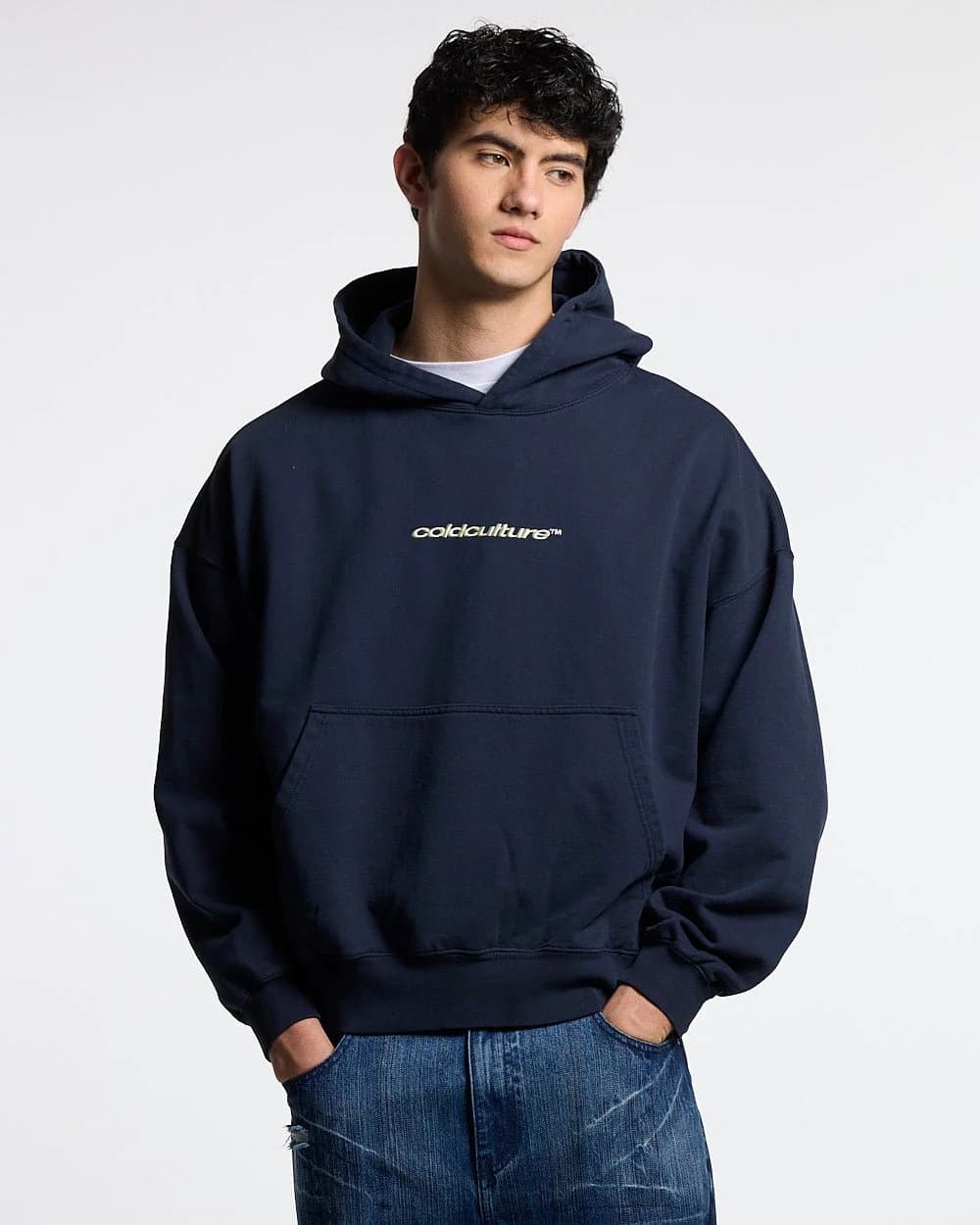 DISTRESSED DEFENSE HOODIE NAVY 3