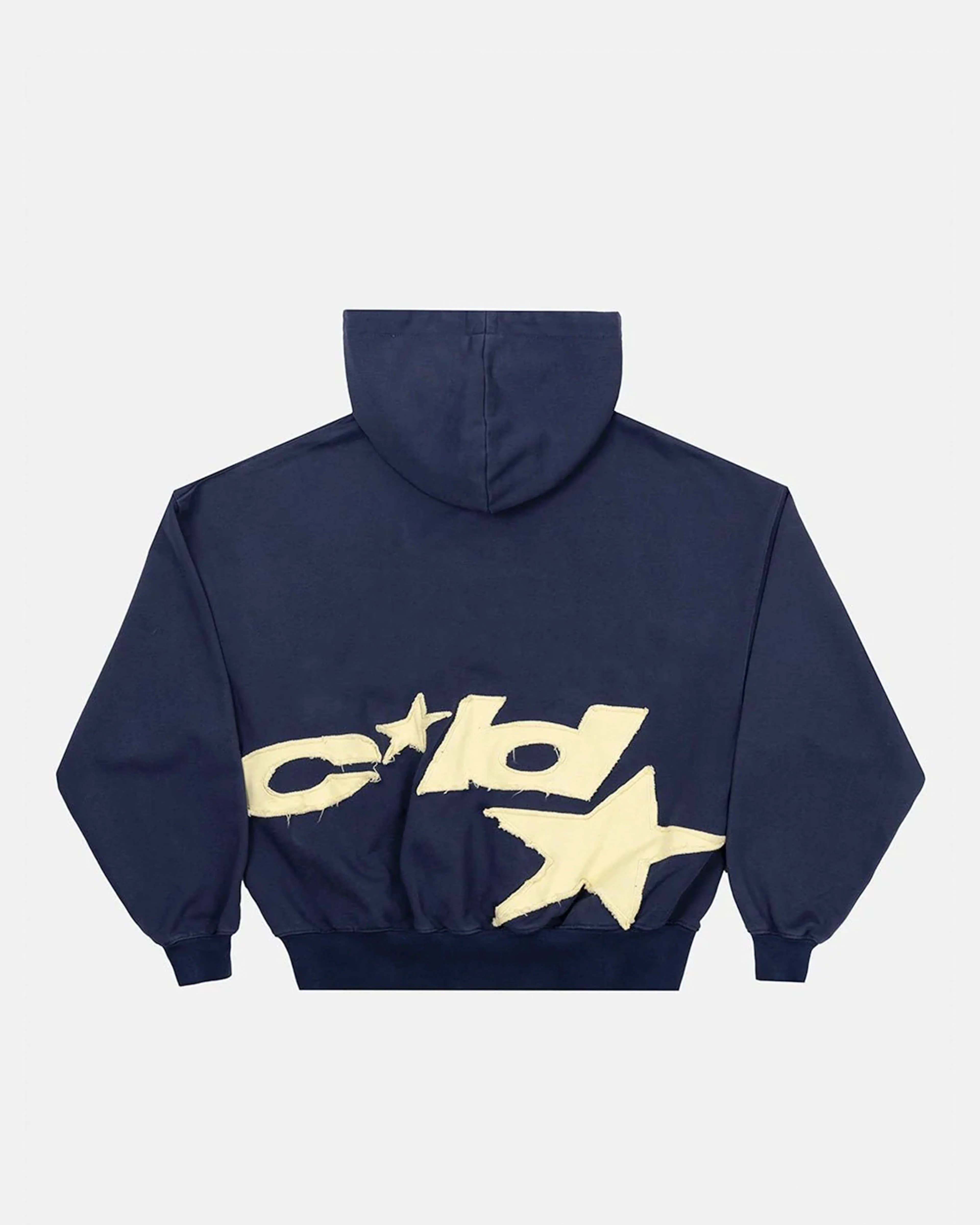 DISTRESSED DEFENSE HOODIE NAVY by COLD CULTURE