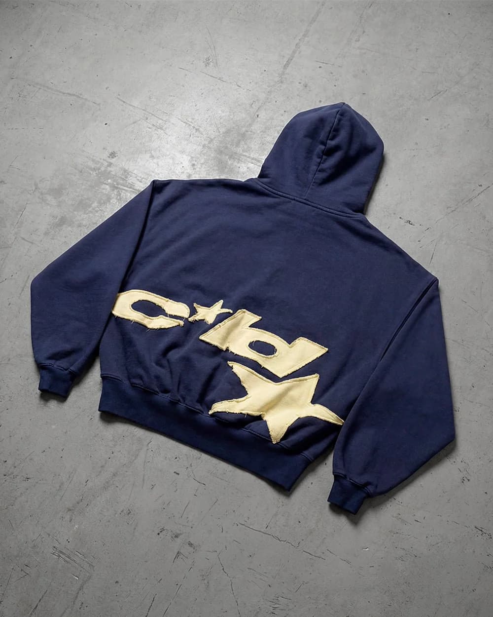 DISTRESSED DEFENSE HOODIE NAVY 8