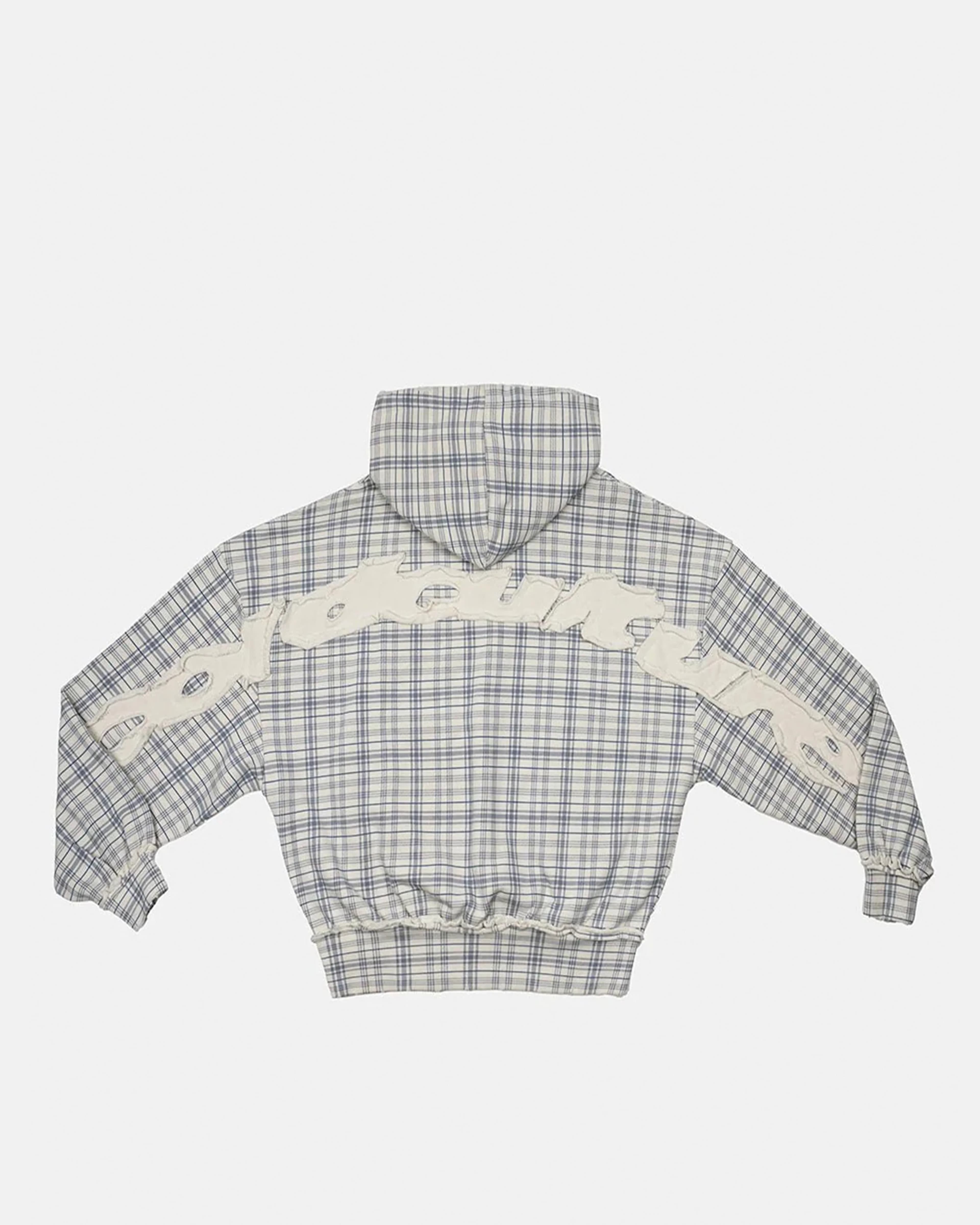 TARTAN HOODIE WHITE & MIX OF BLUES by COLD CULTURE