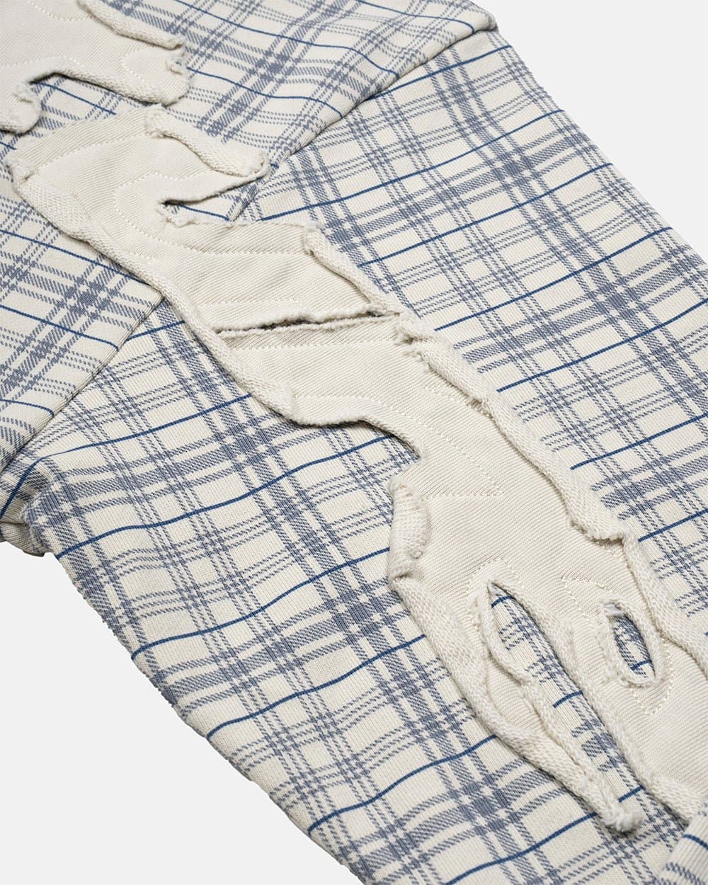 TARTAN HOODIE WHITE & MIX OF BLUES 5