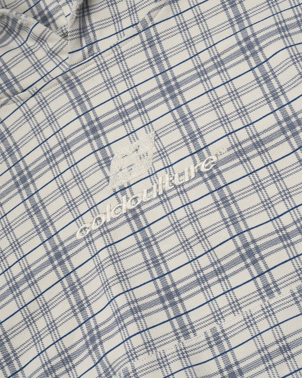 TARTAN HOODIE WHITE & MIX OF BLUES 8