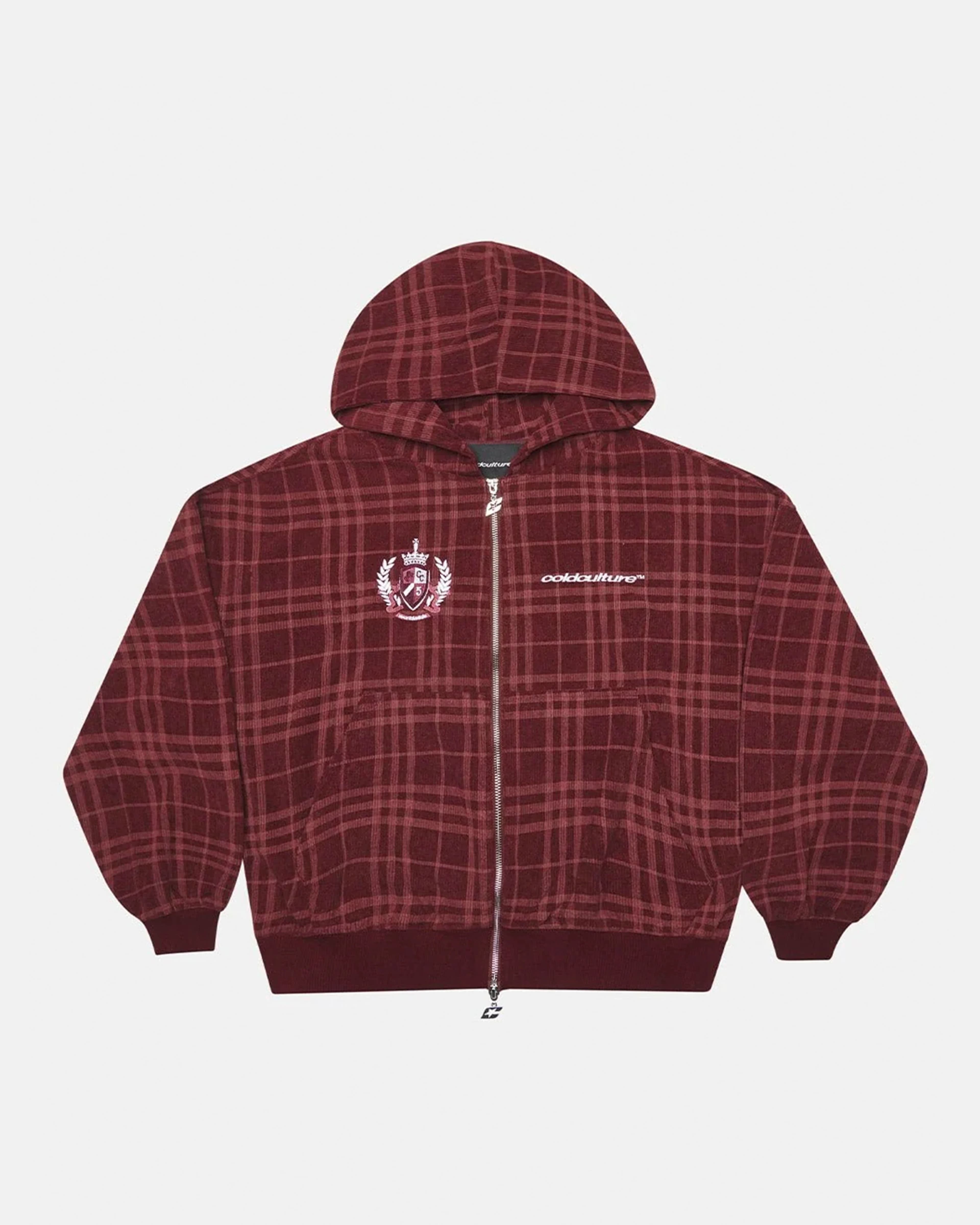 POSH ZIP HOODIE BURGUNDY 2