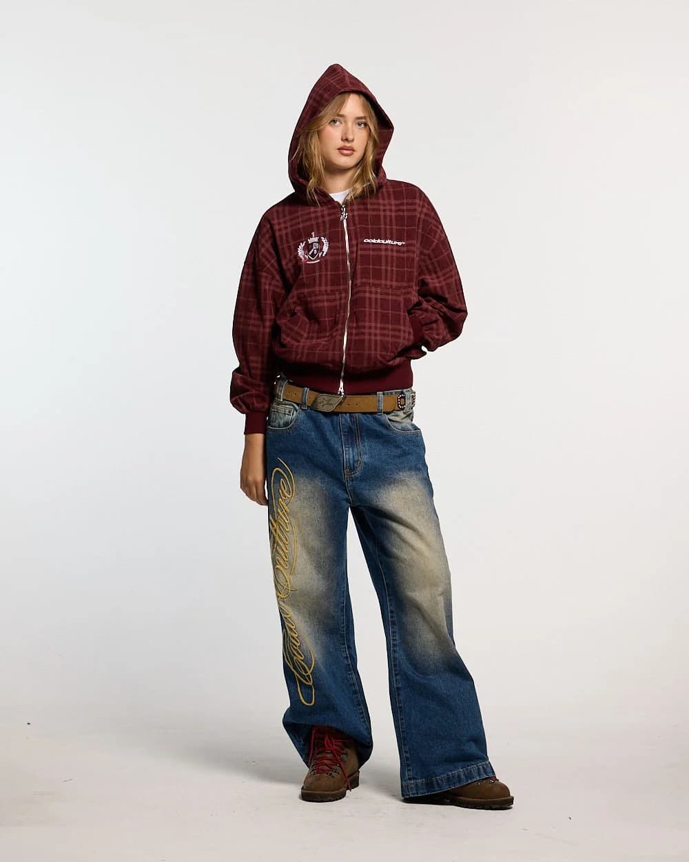 POSH ZIP HOODIE BURGUNDY 8