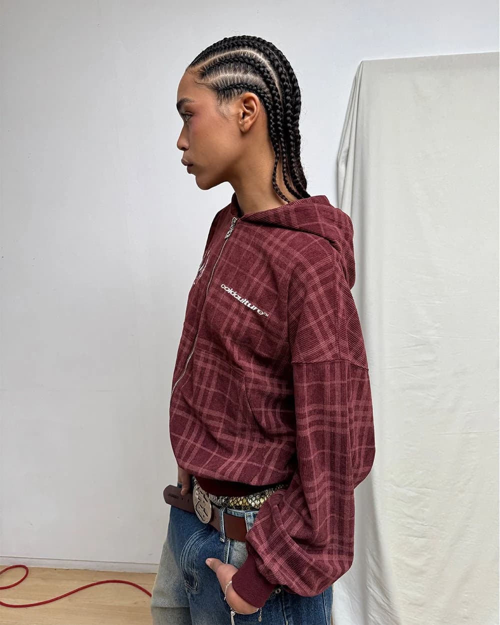 POSH ZIP HOODIE BURGUNDY 12