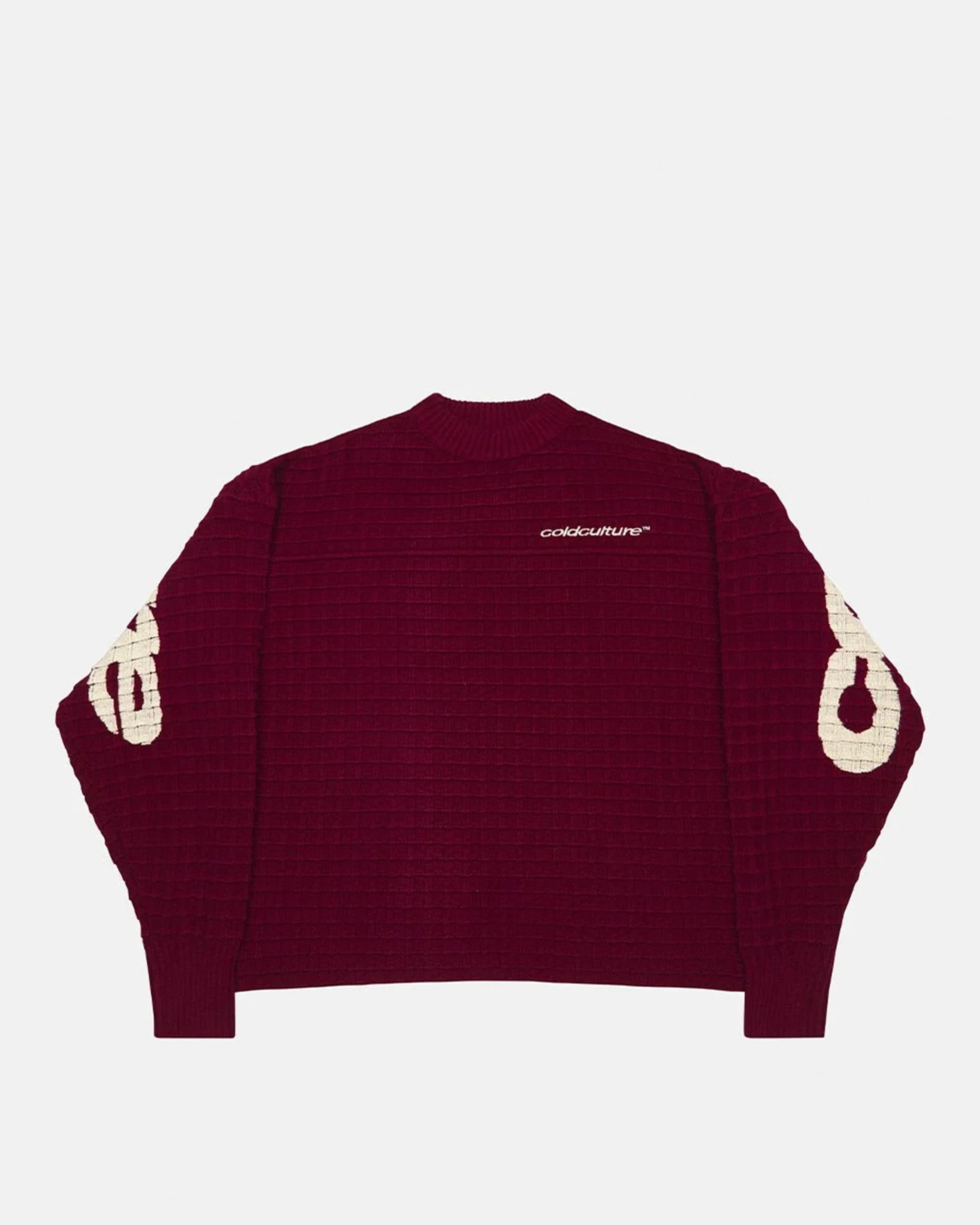 CRUNCHY WAFFLE KNIT BURGUNDY 3
