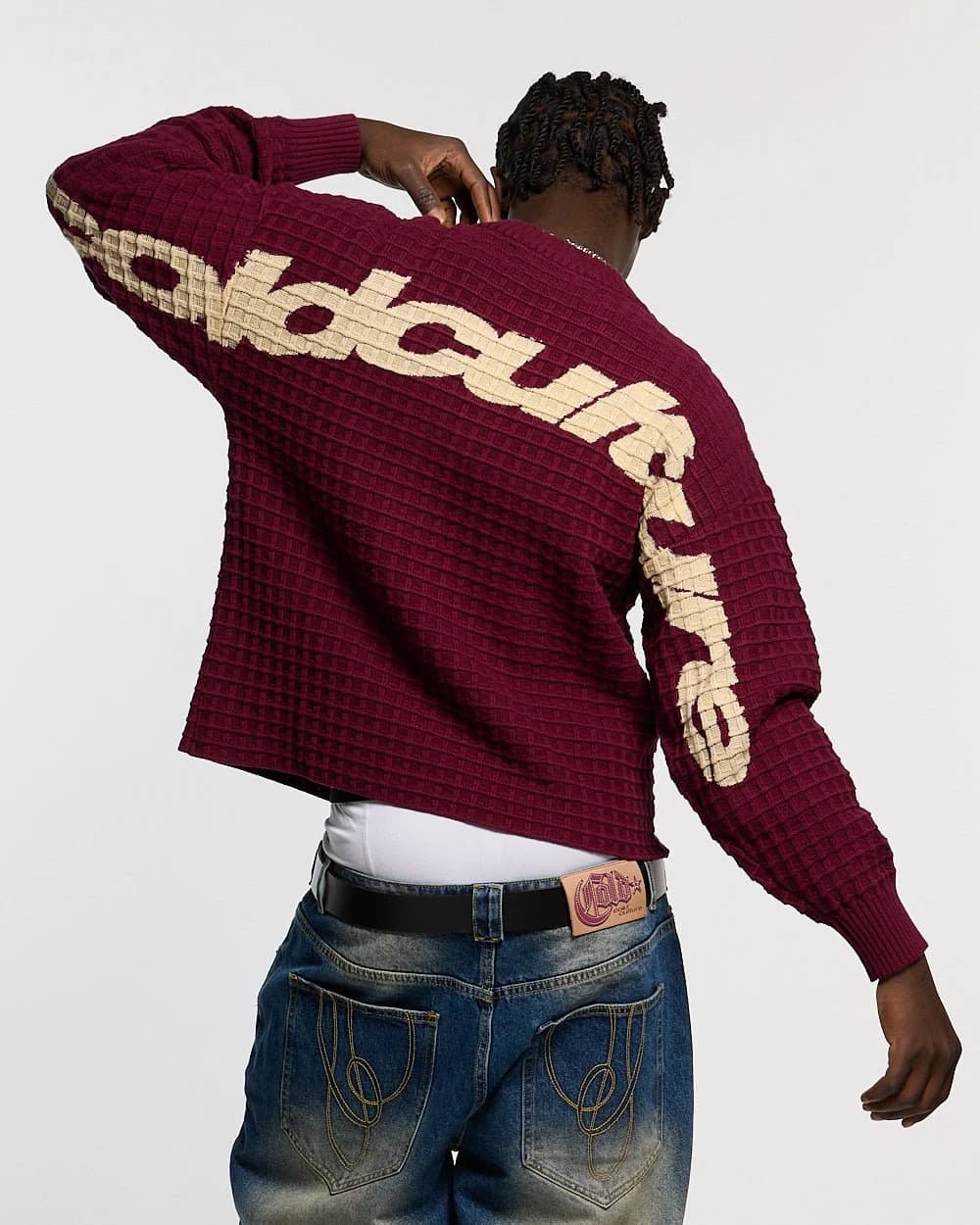 CRUNCHY WAFFLE KNIT BURGUNDY by COLD CULTURE