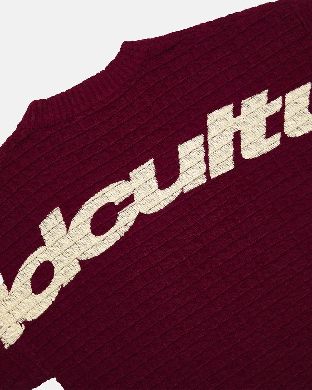 CRUNCHY WAFFLE KNIT BURGUNDY 5