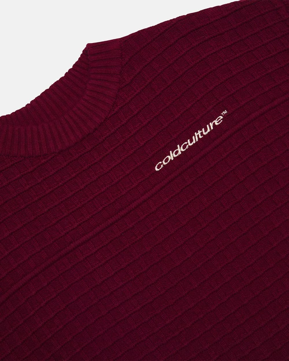 CRUNCHY WAFFLE KNIT BURGUNDY 6