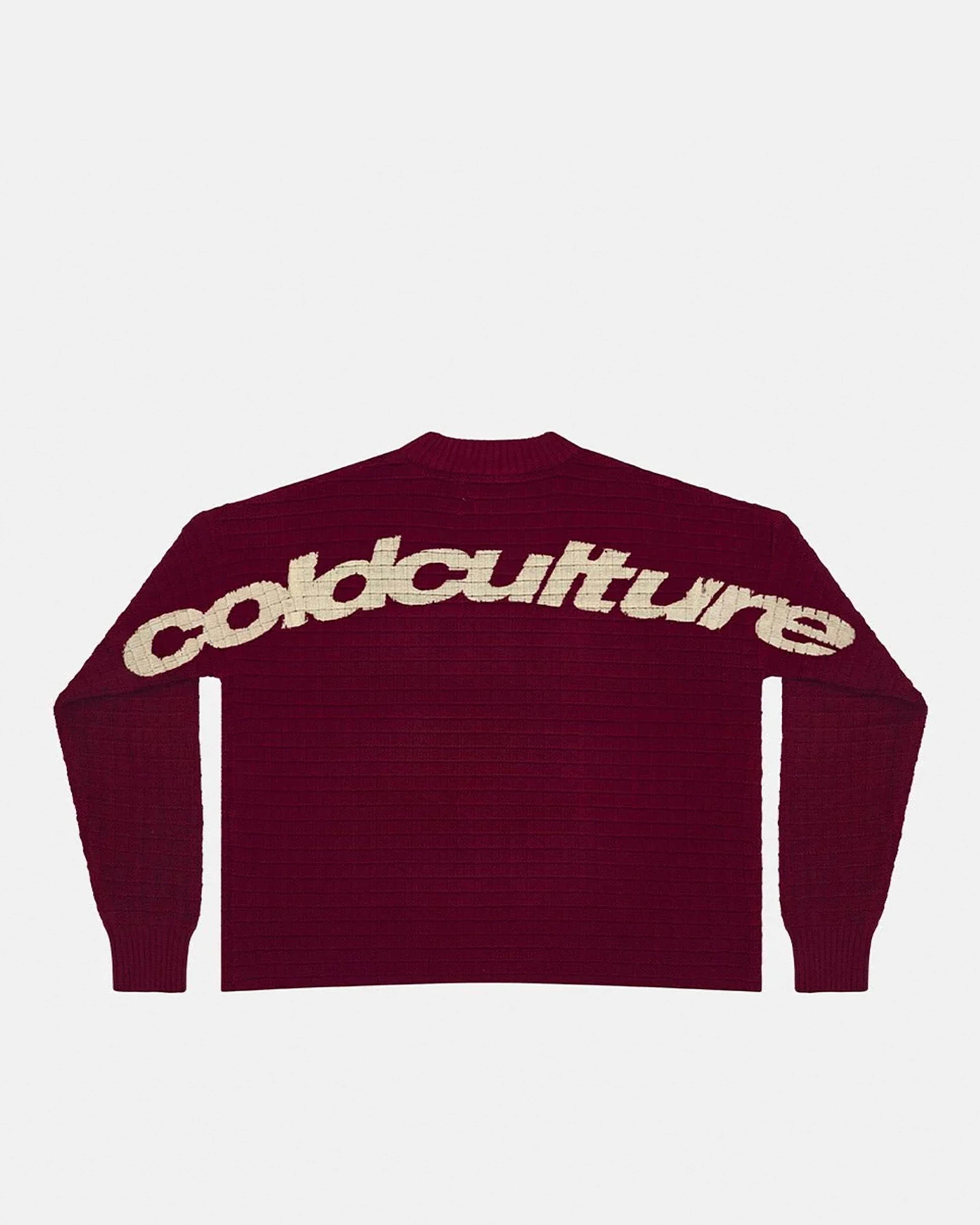 CRUNCHY WAFFLE KNIT BURGUNDY 2