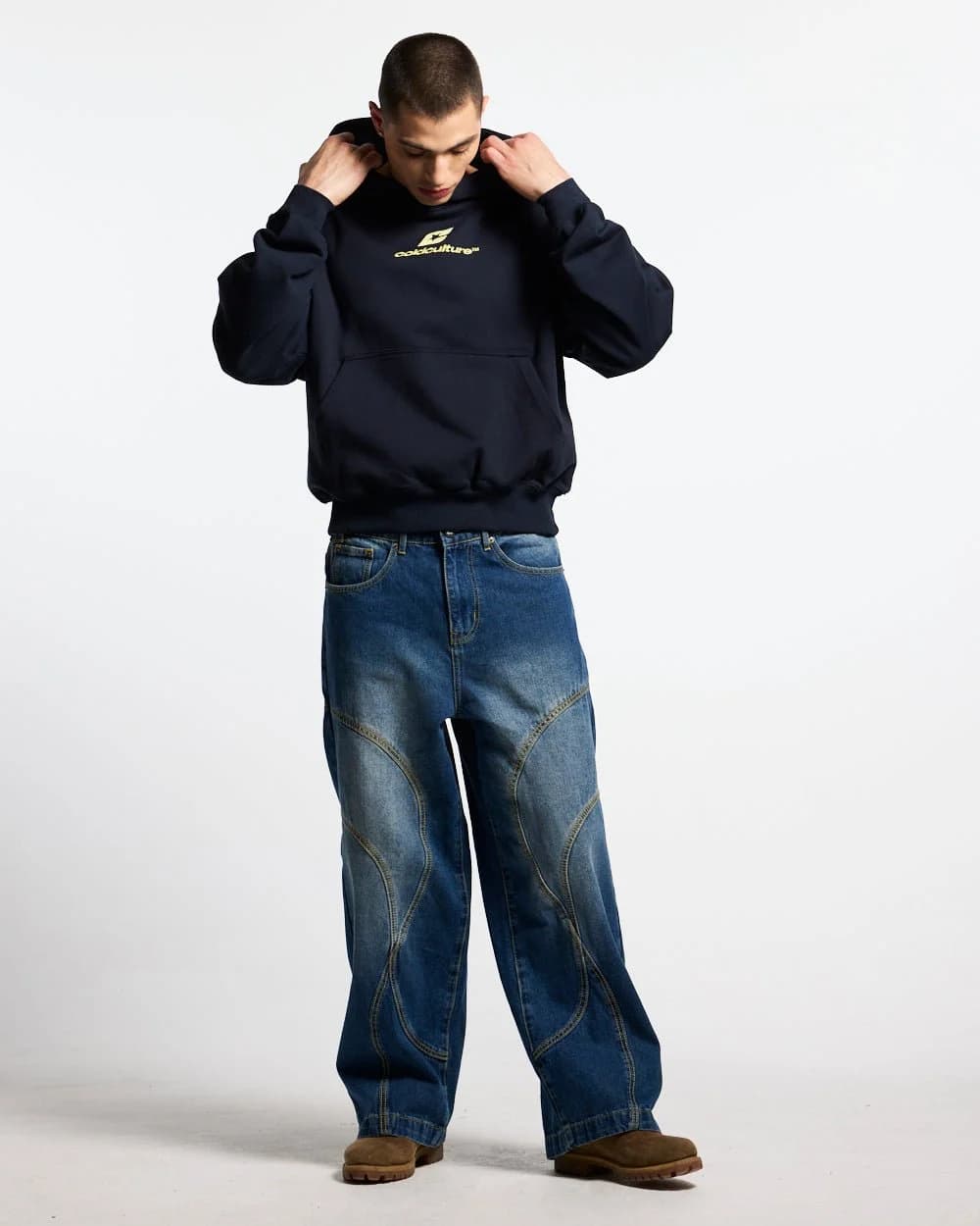 CURVED HOODIE MIDNIGHT BLUE 4