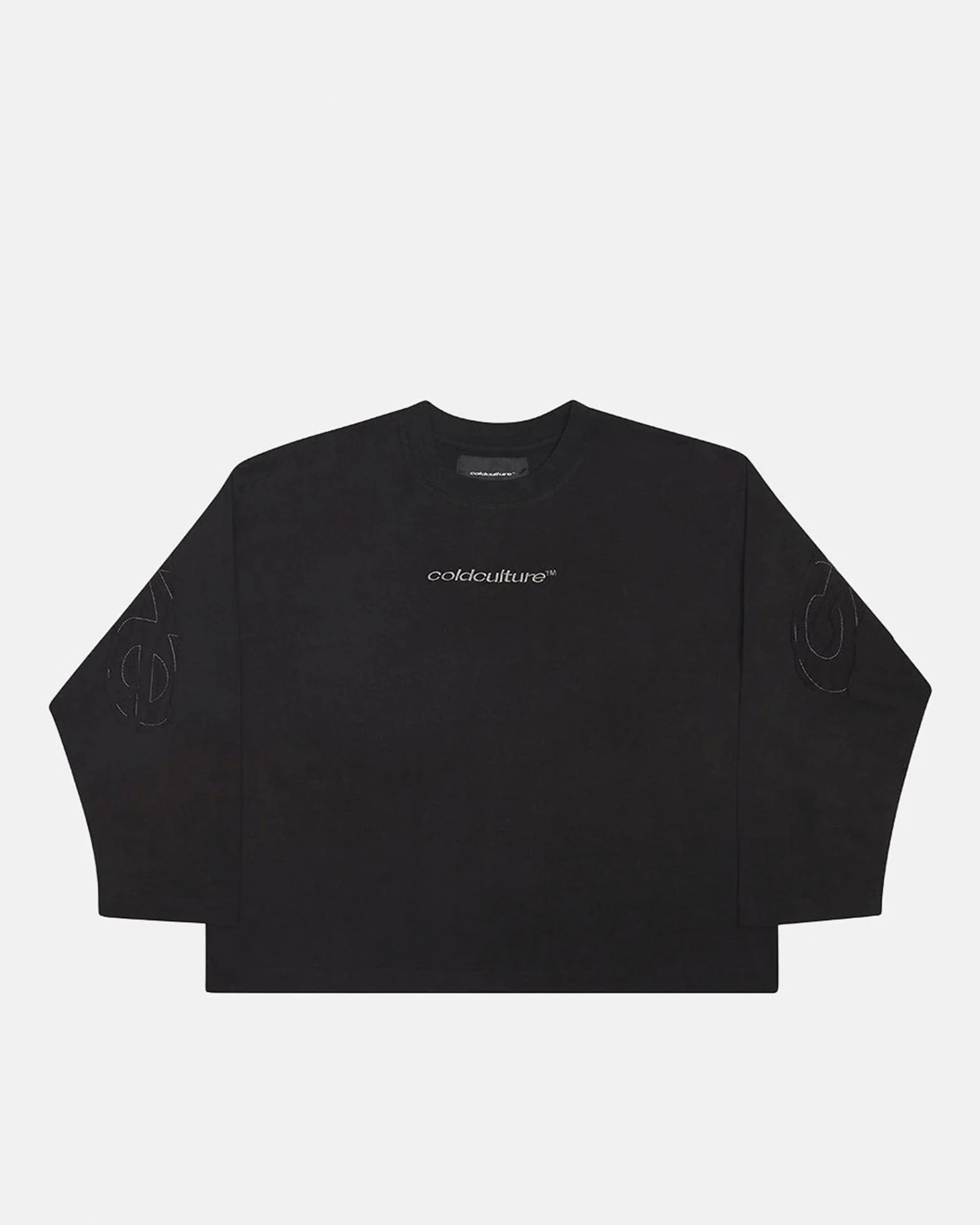 DISTRESS CURVED LONGSLEEVE BLACK 2