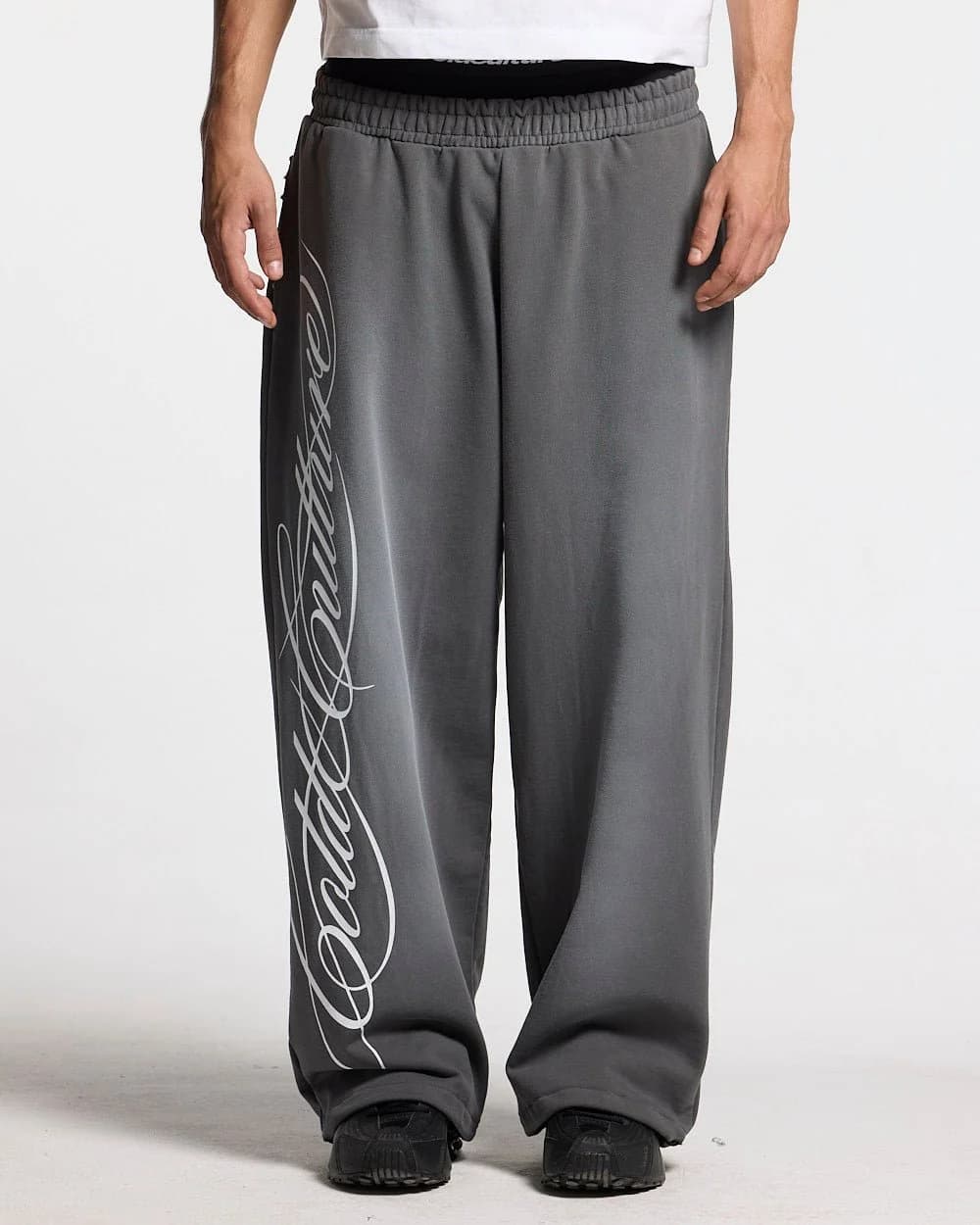 SCRIPT SWEATPANTS ANTRACITE GREY 5