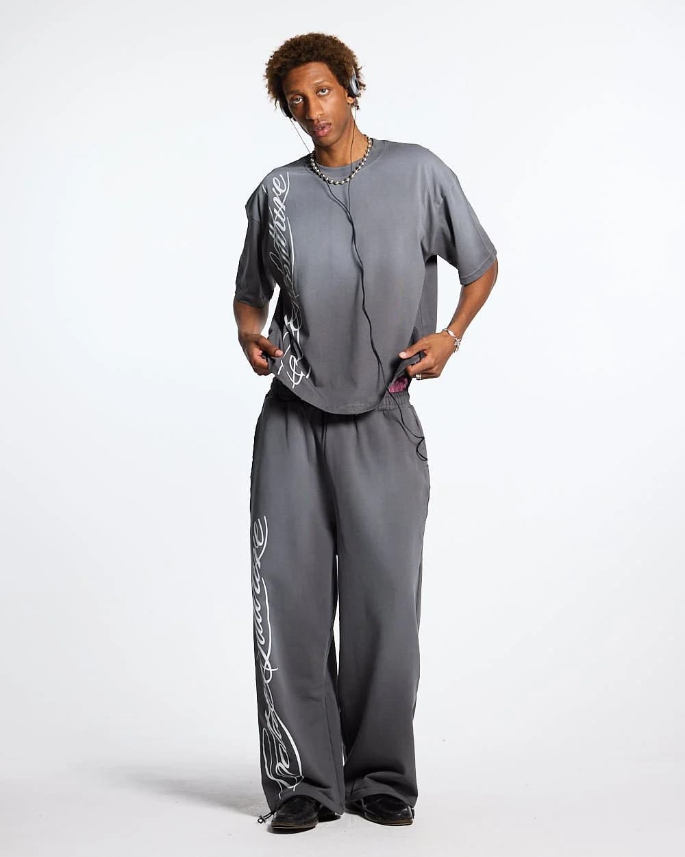 SCRIPT SWEATPANTS ANTRACITE GREY 6
