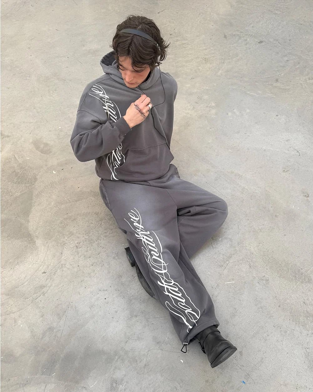 SCRIPT SWEATPANTS ANTRACITE GREY 11