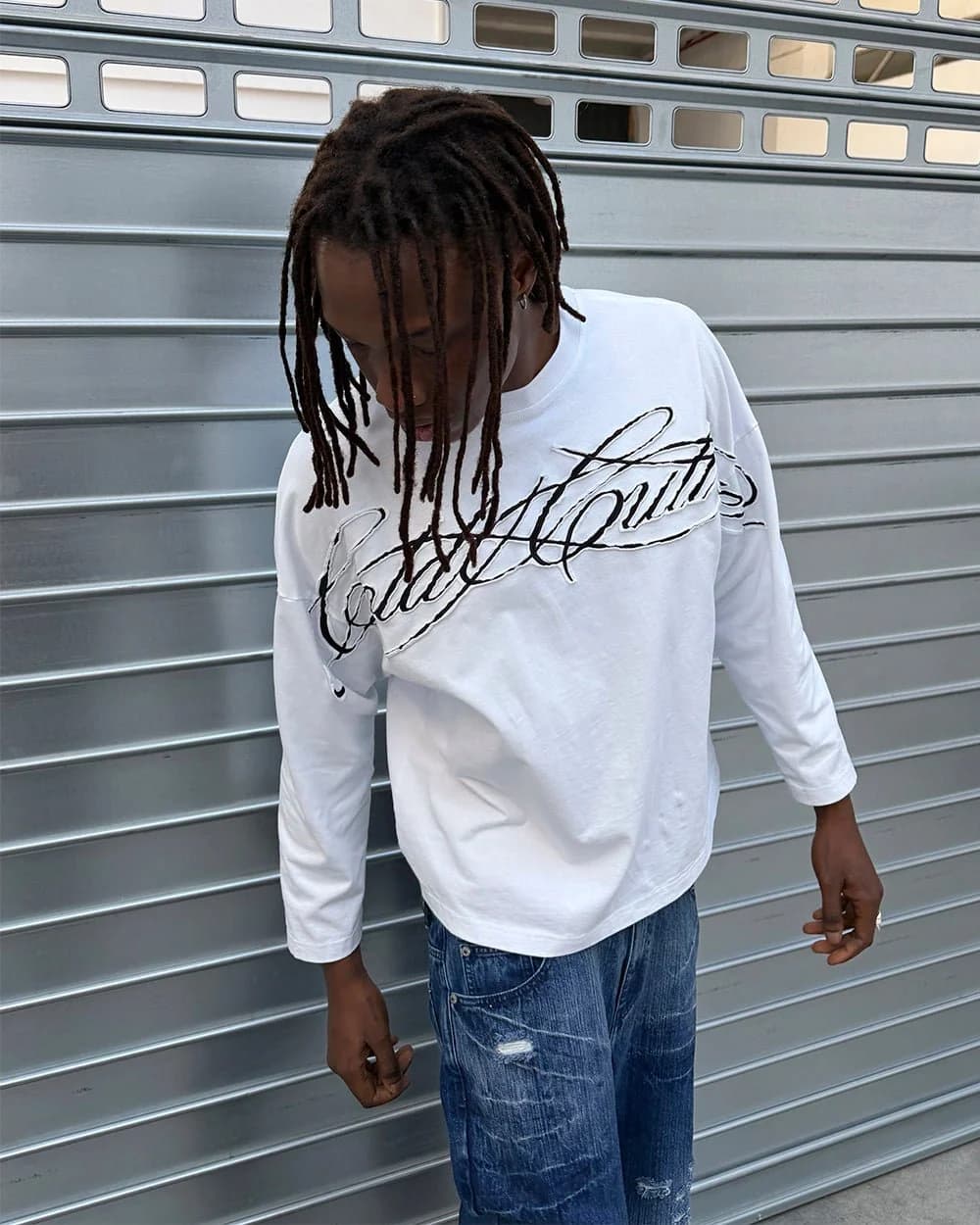 CROSSED SCRIPT LONGSLEEVE 2.0 WHITE 2