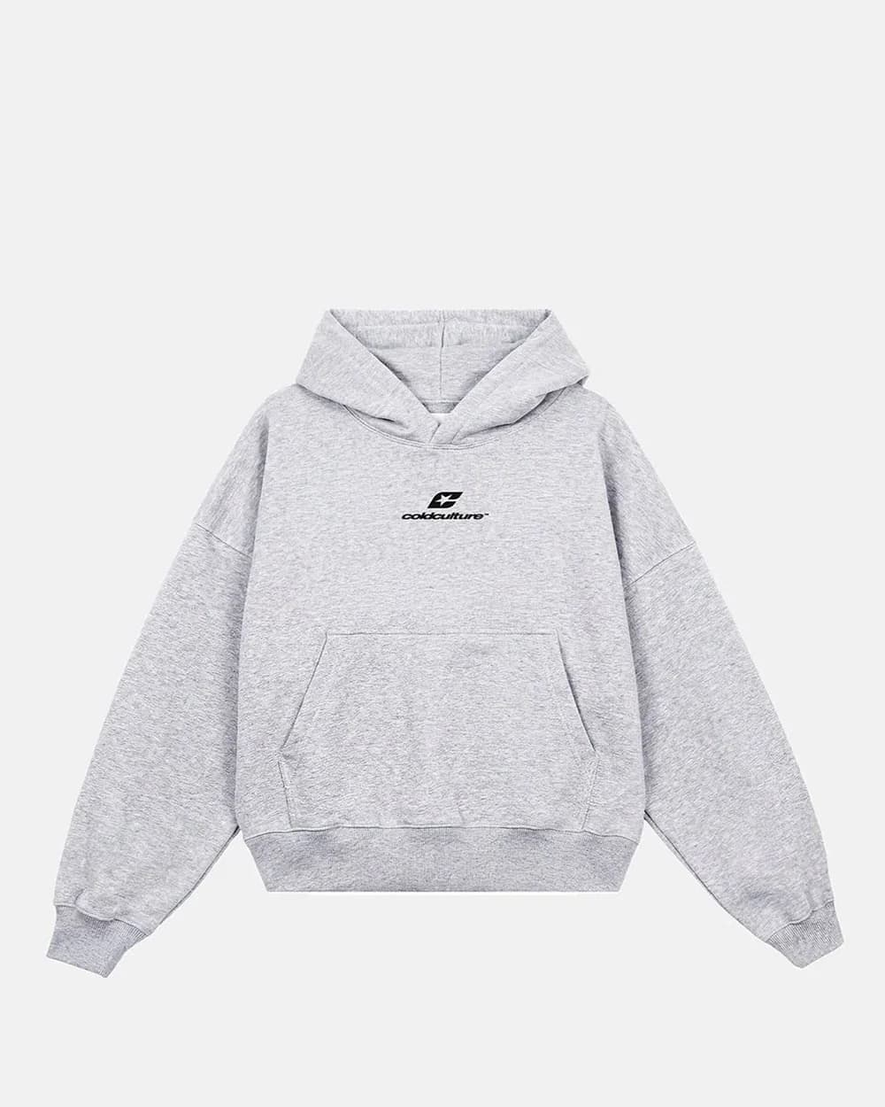TARTAN CURVED HOODIE HEATHER GREY 3