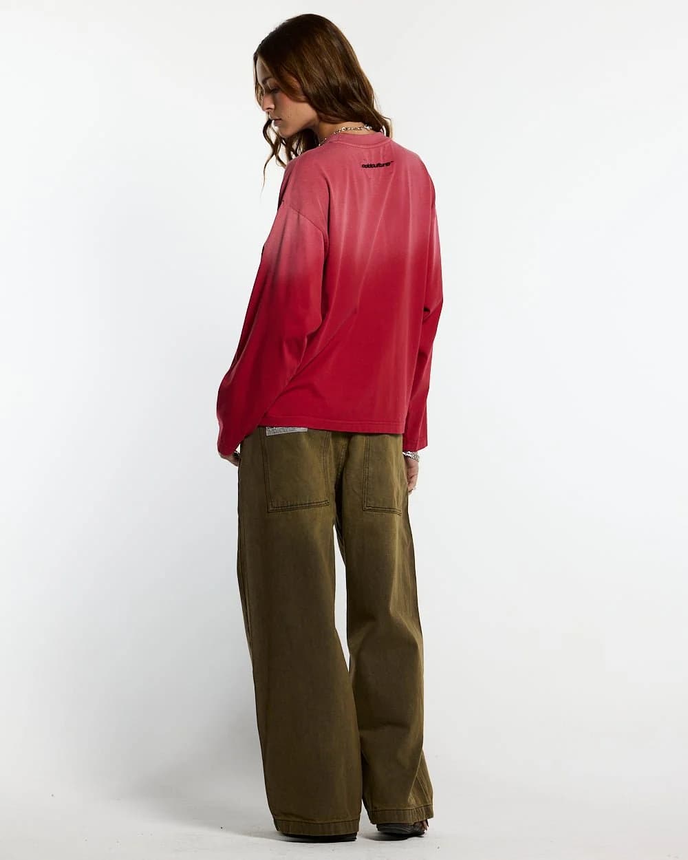 CROSSED SCRIPT LONGSLEEVE RED 6