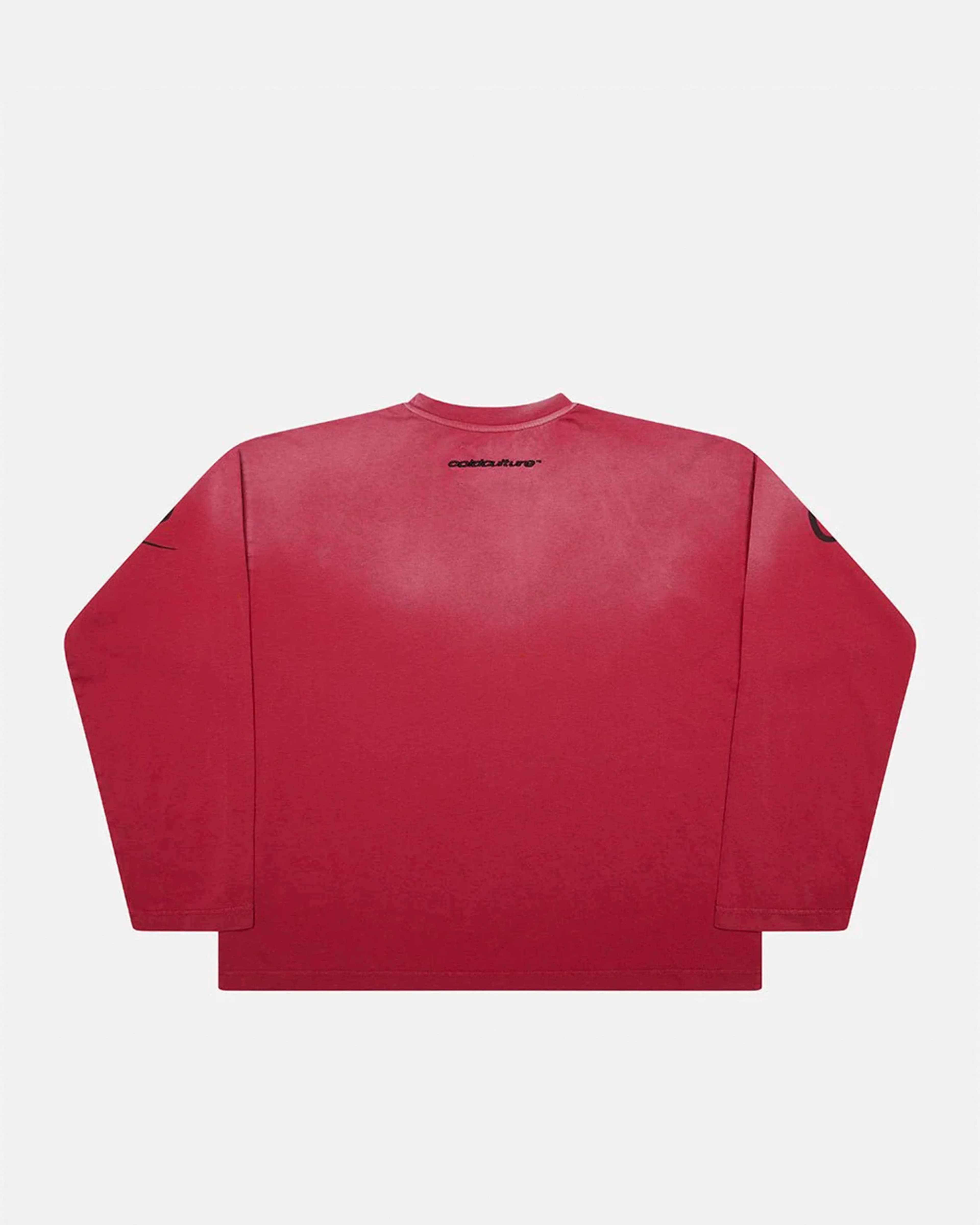 CROSSED SCRIPT LONGSLEEVE RED 3