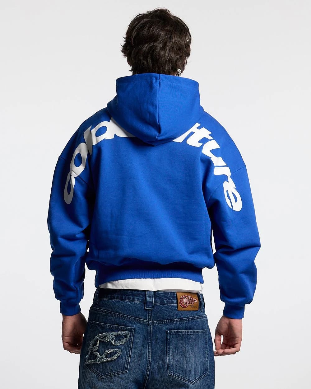 CURVED HOODIE BLUE 2