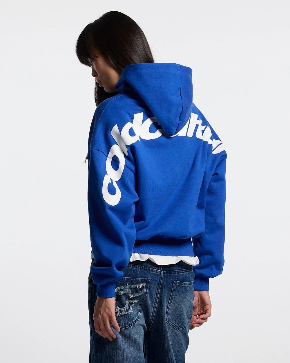 CURVED HOODIE BLUE 5
