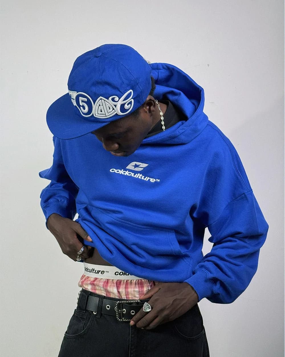 CURVED HOODIE BLUE 8