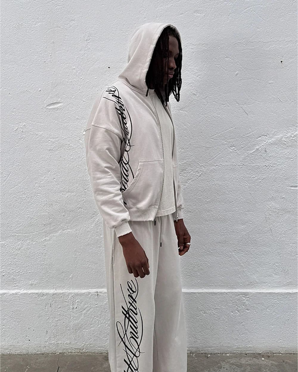 SCRIPT SWEATPANTS LIGHT GREY 9