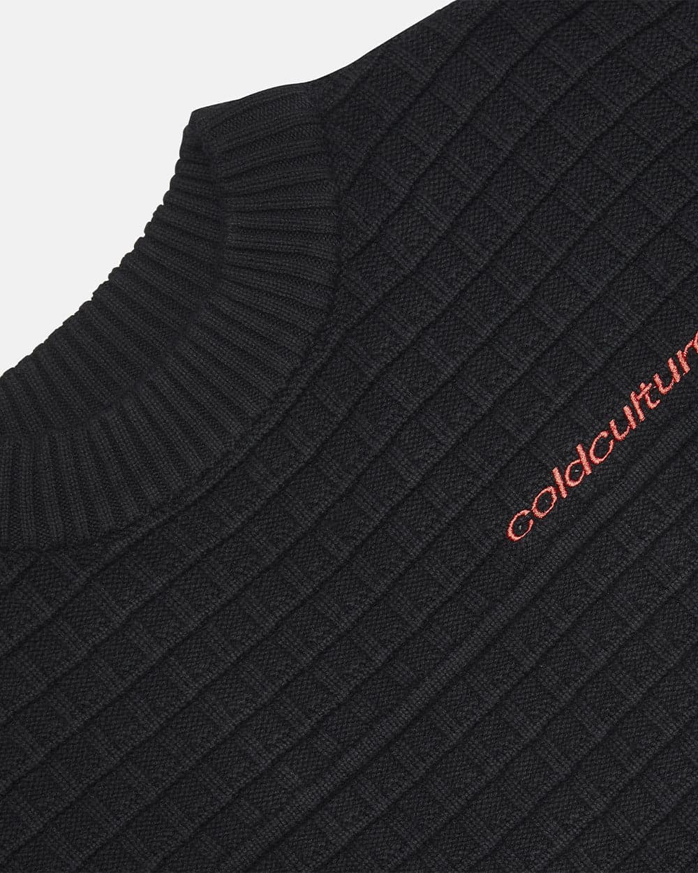 CRUNCHY WAFFLE KNIT BLACK 6
