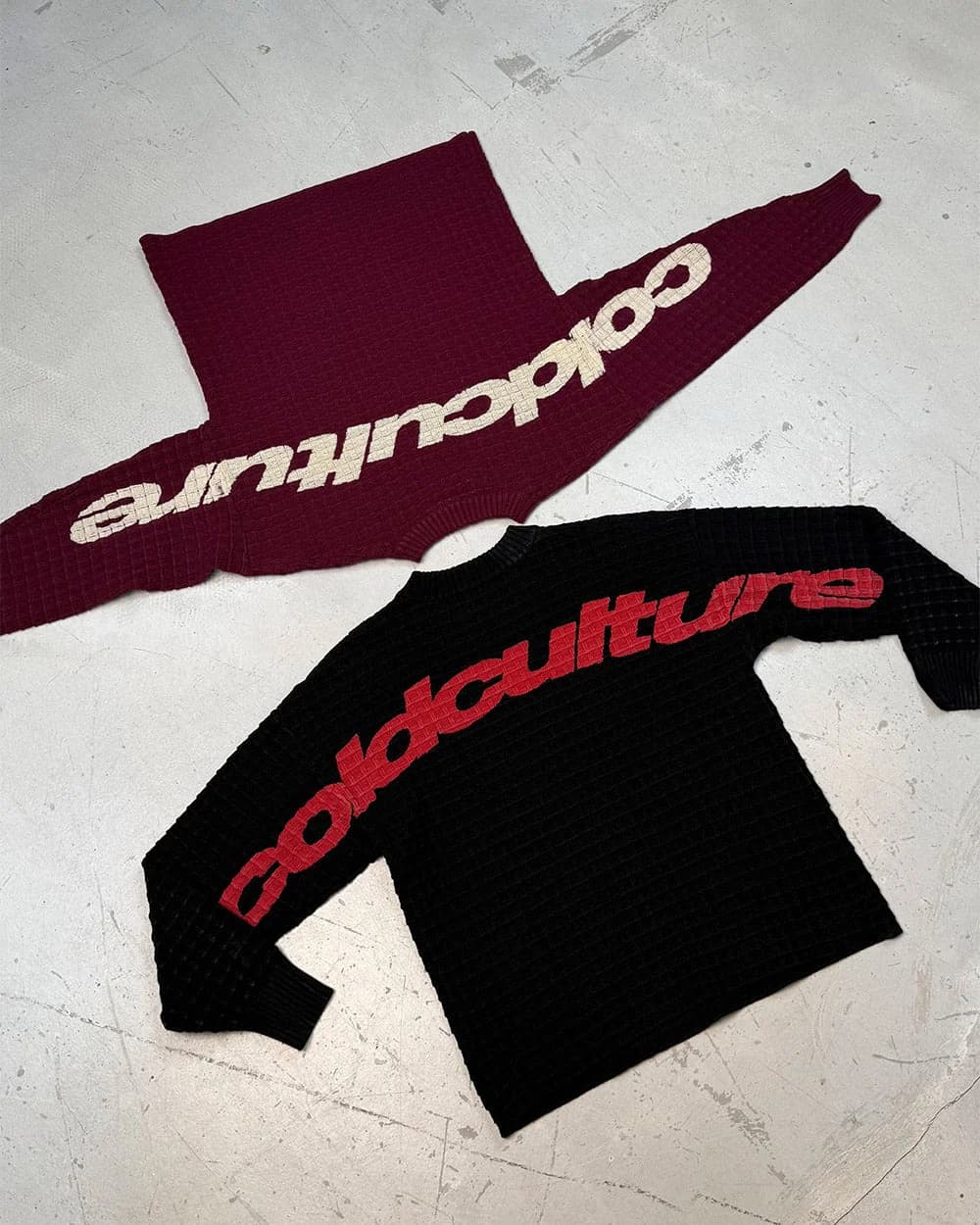 CRUNCHY WAFFLE KNIT BLACK 9