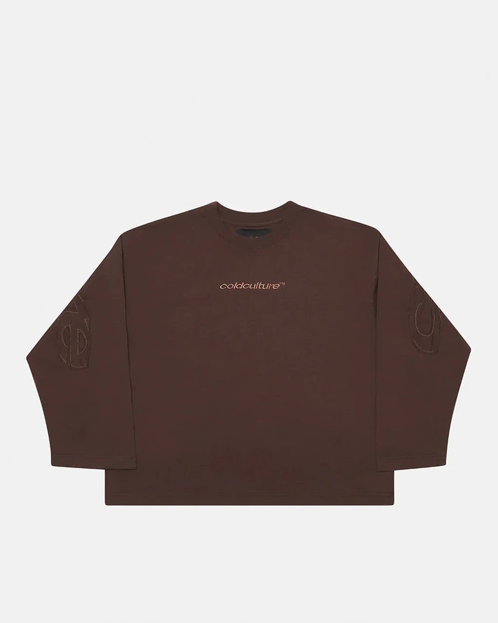 DISTRESS CURVED LONGSLEEVE BROWN 3