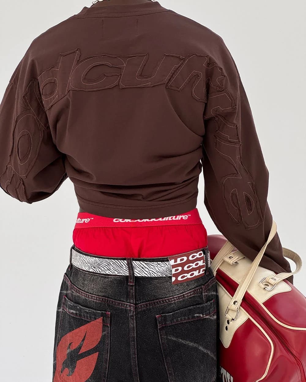 DISTRESS CURVED LONGSLEEVE BROWN 8