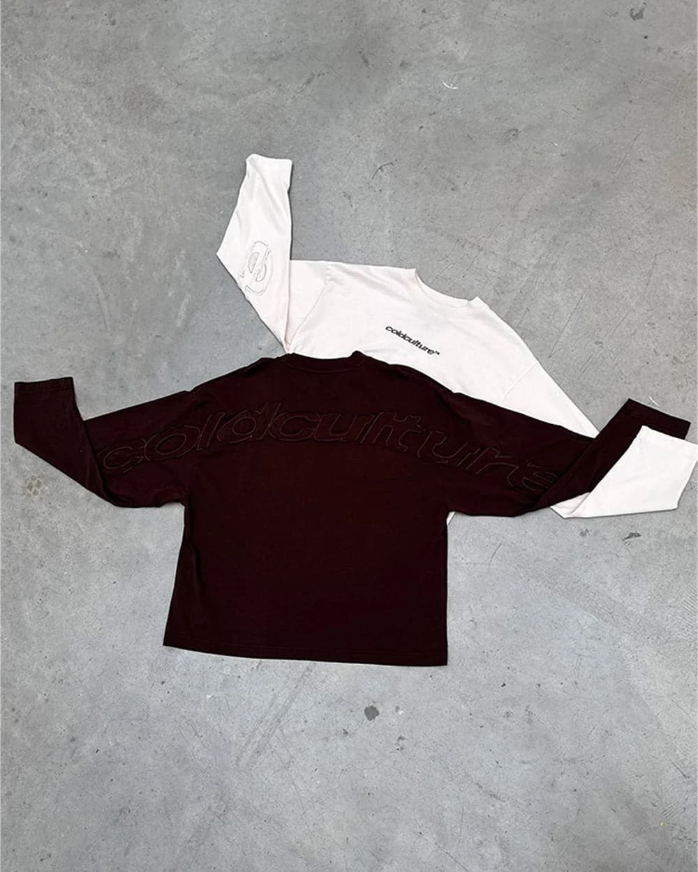 DISTRESS CURVED LONGSLEEVE BROWN 9