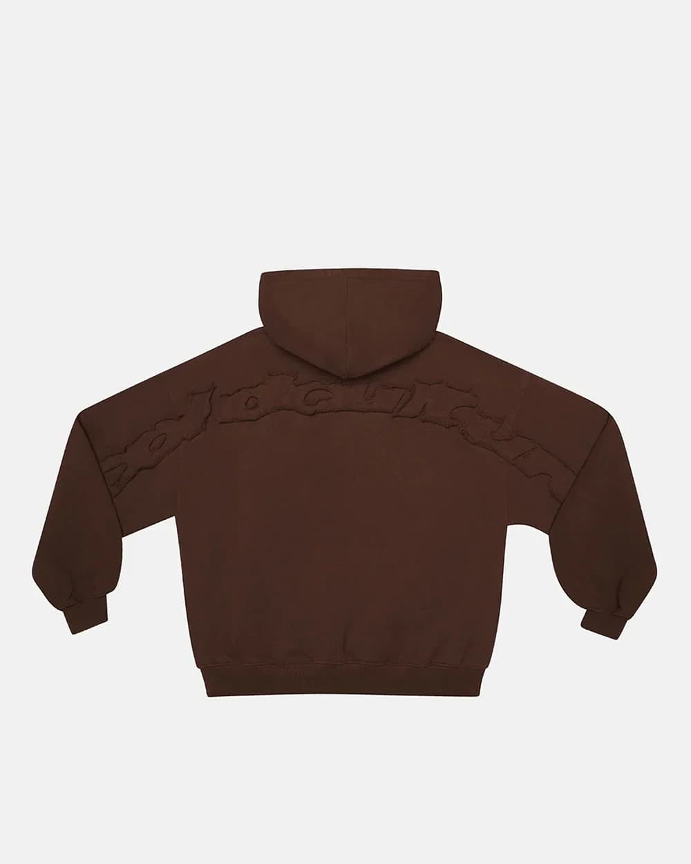 DISTRESS CURVED HOODIE BROWN 2