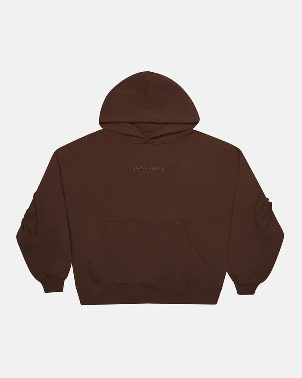 DISTRESS CURVED HOODIE BROWN 4