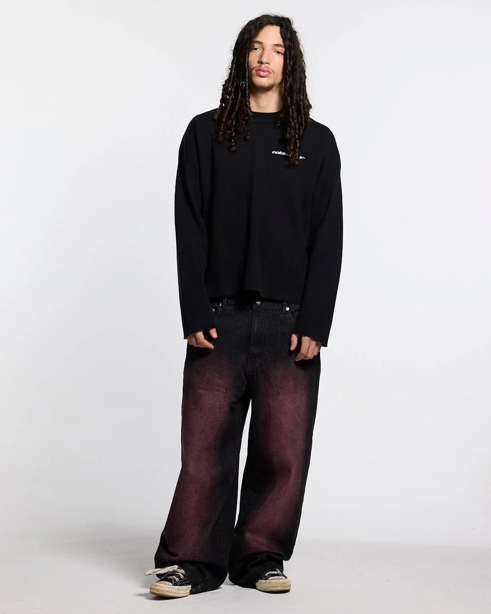 FURRY SCRIPT KNIT BLACK 4