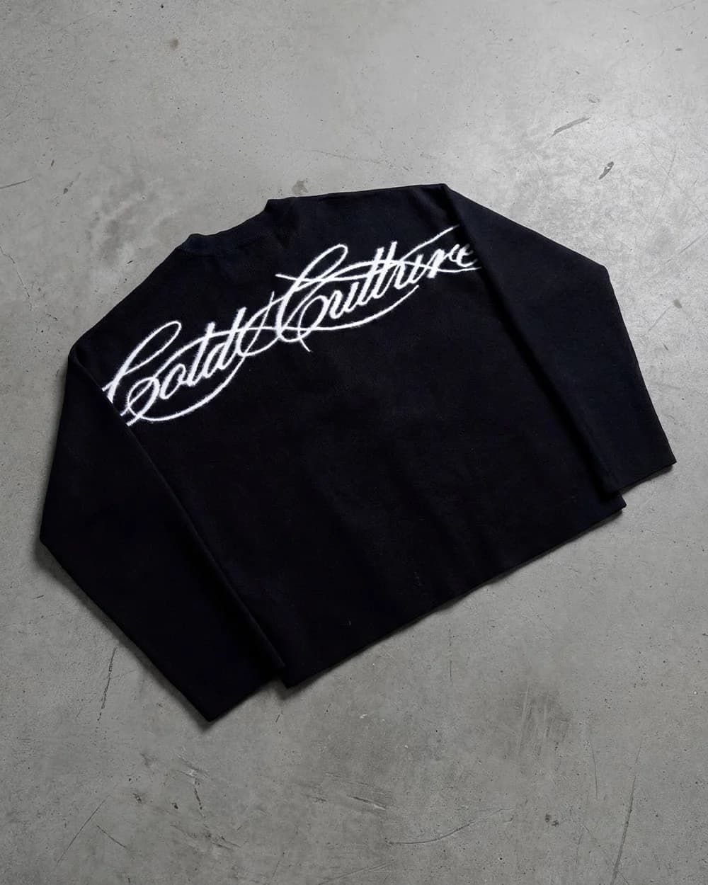 FURRY SCRIPT KNIT BLACK 11