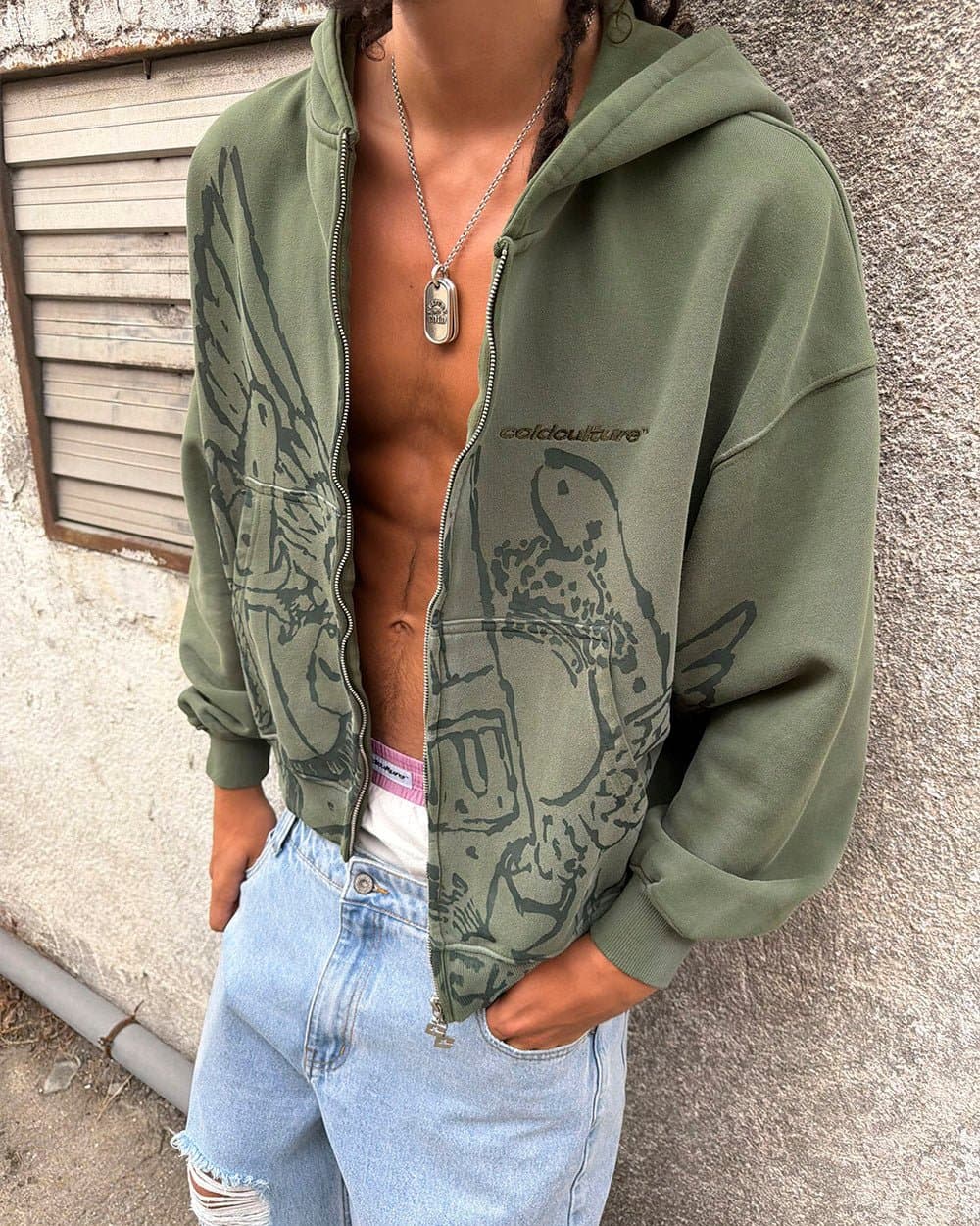 EAGLE ZIP HOODIE GREEN 10