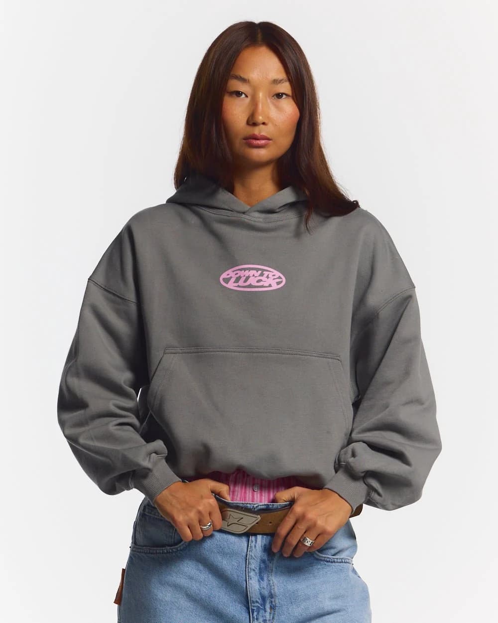 DOWN TO LUCK HOODIE SMOKEY GREY 5